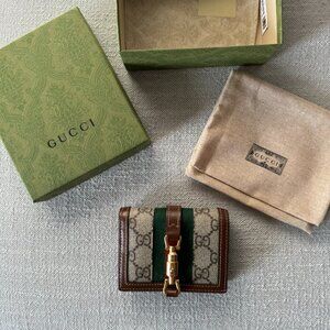 Gucci Jackie 1961 Card Case GG Supreme Compact Wallet